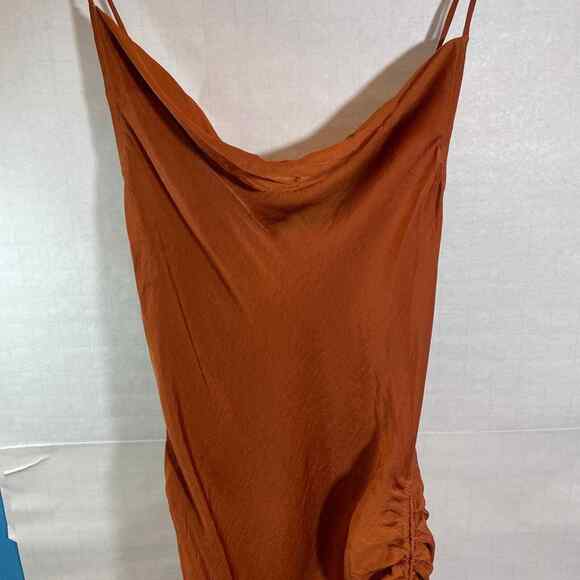 Free People Mini Slip Dress Small New with Tags Drawstring Sides Cinnaber - Picture 8 of 8